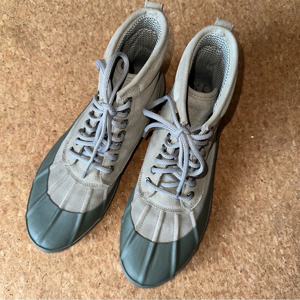 L.L.Bean Leather Bean Boots Women’s 11 Gray Waterproof PrimaLoft 100g